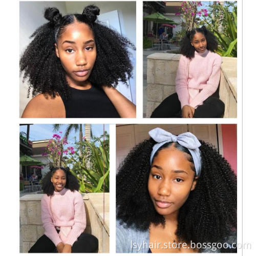 Lsy Wholesale African Afro Kinky Curly 100% Raw Human Hair for Braiding Brazilian Kinky Hair Bundles,Mongolian Afro Kinky Weacve